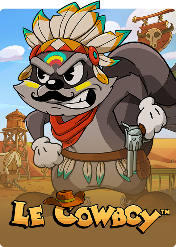 Captura de pantalla del juego de slots 'Le Cowboy' en Casino Barcelona Online, mostrando la interfaz móvil optimizada.