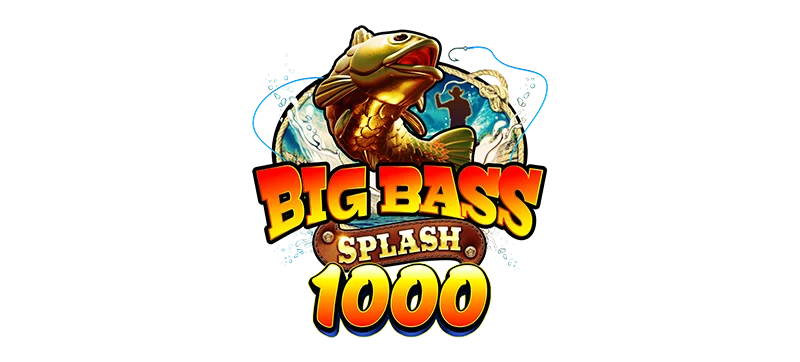Logo de Big Bass Splash 1000, slot de alta volatilidad con premios x1000